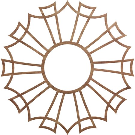 Ekena Millwork Augustus Wood Fretwork Pierced Ceiling Medallion, Walnut, 38"OD x 13 3/8"ID x 1/4"T CMWP38X38X0250AUWA